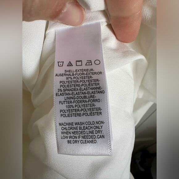 Dress the Population White Crepe Tiffany Dress NWT Size Large - Picture 11 of 13